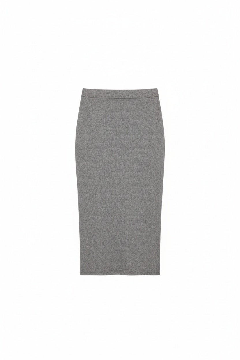 Form-Fitting Stretch Knit Midi Skirt zdjęcie 1