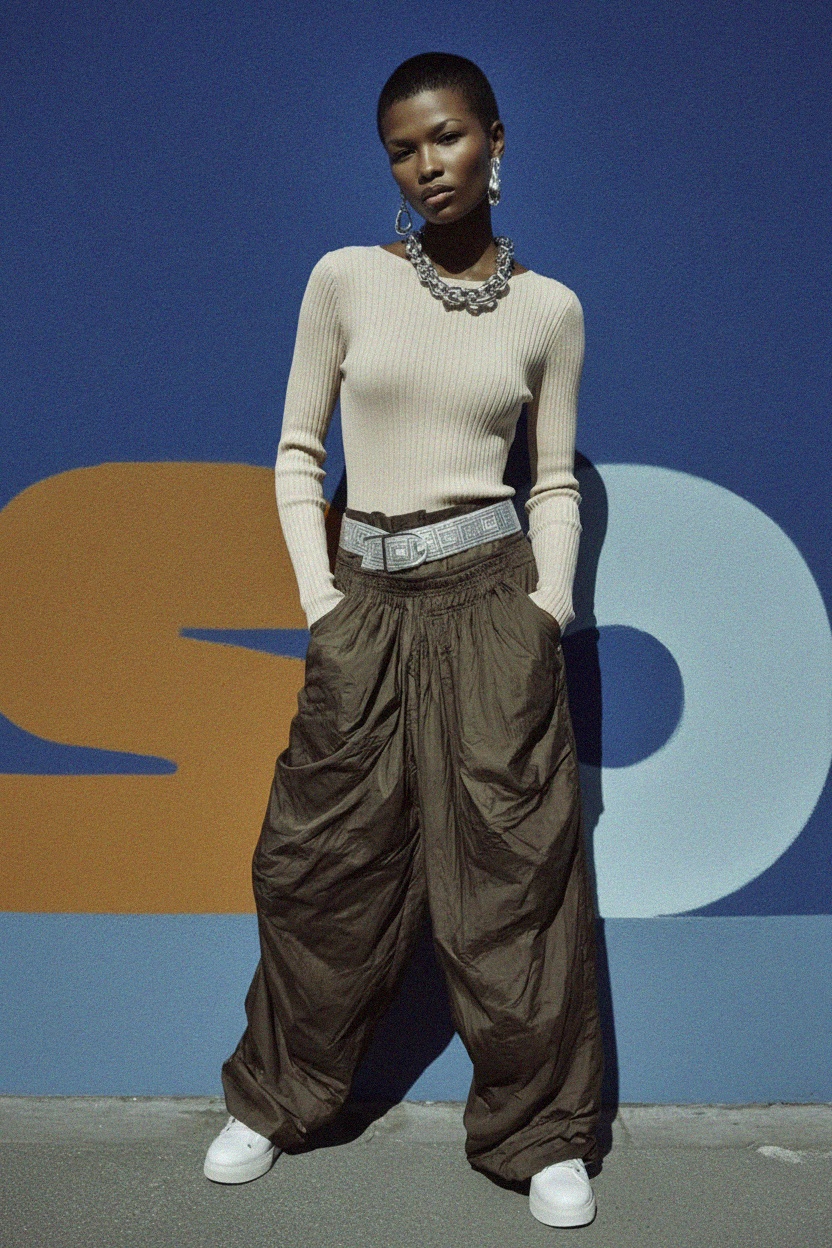 Sukienka midi z prążkowanej dzianiny z długim rękawem zdjęcie 3