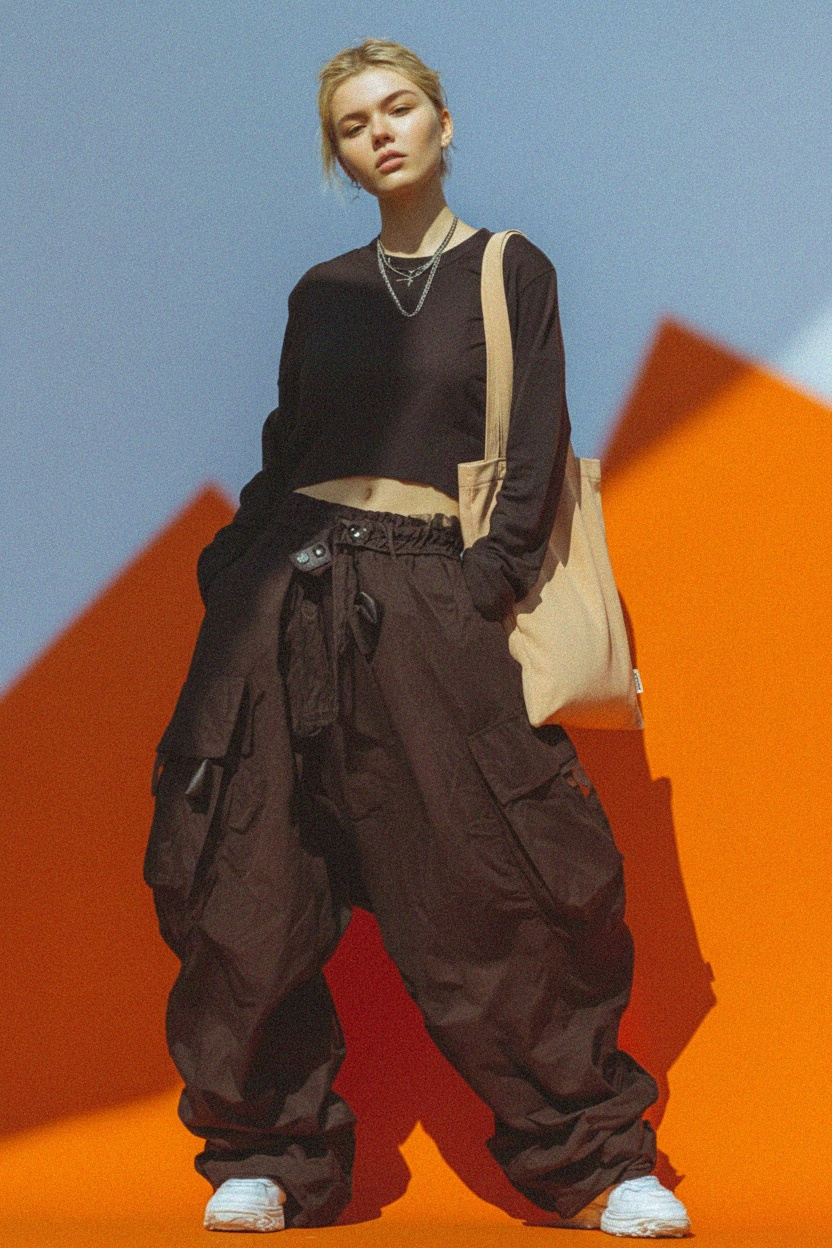 Torba typu tote NUDYESS z prążkowanej tkaniny – stylowa beżowa torba podróżna zdjęcie 3