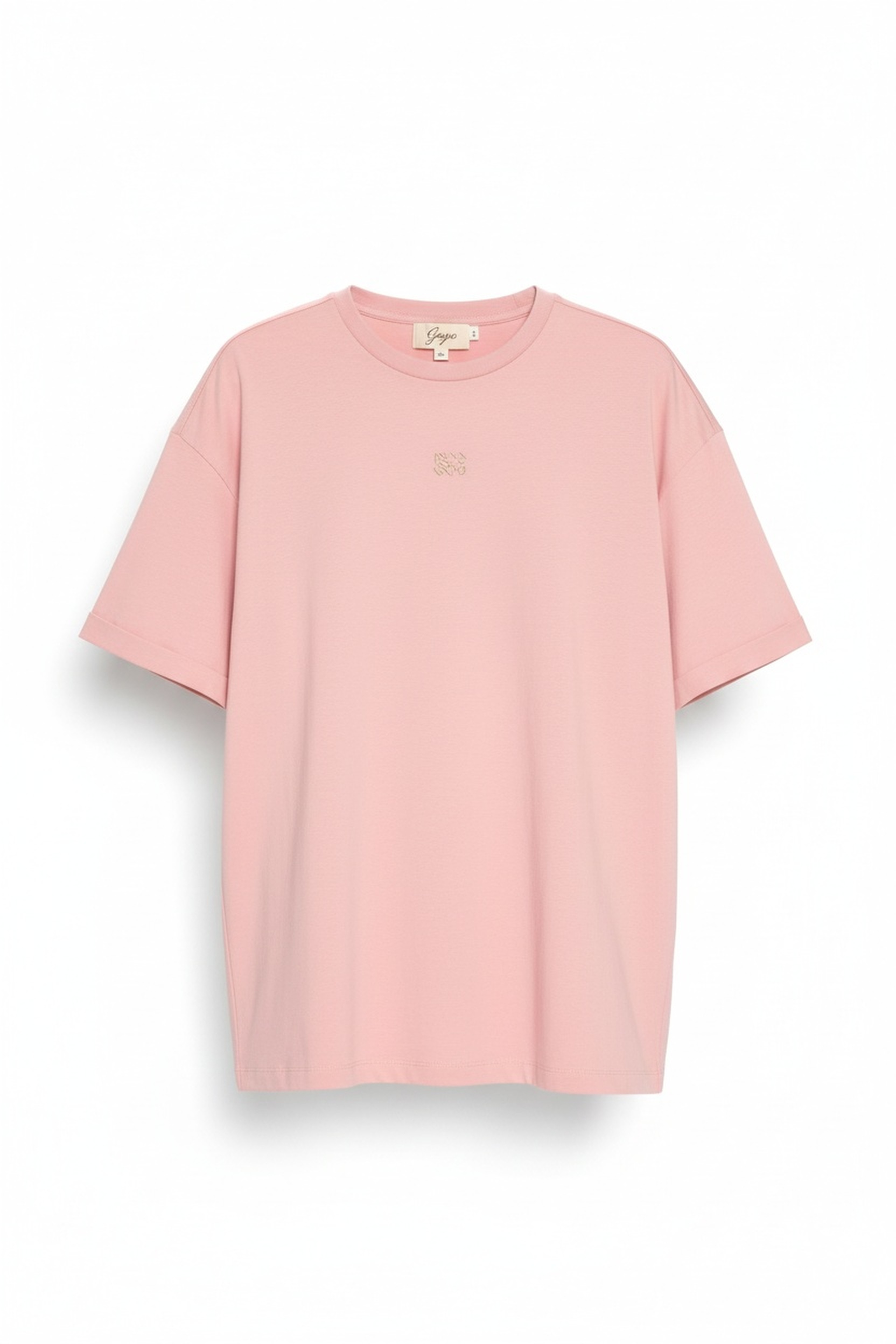Oversize Pink T-shirt with Subtle Logo Detail zdjęcie 1