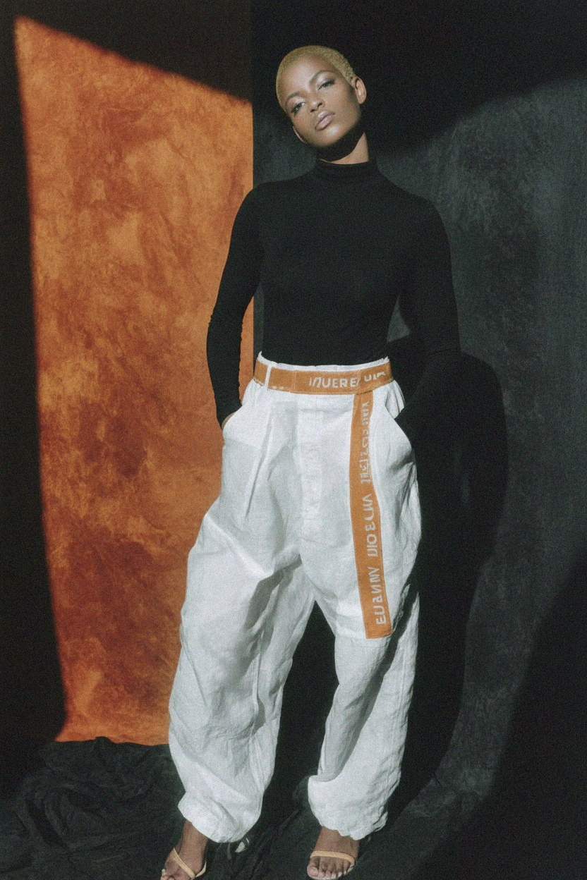 Elegancki czarny body z długim rękawem i golfem zdjęcie 2