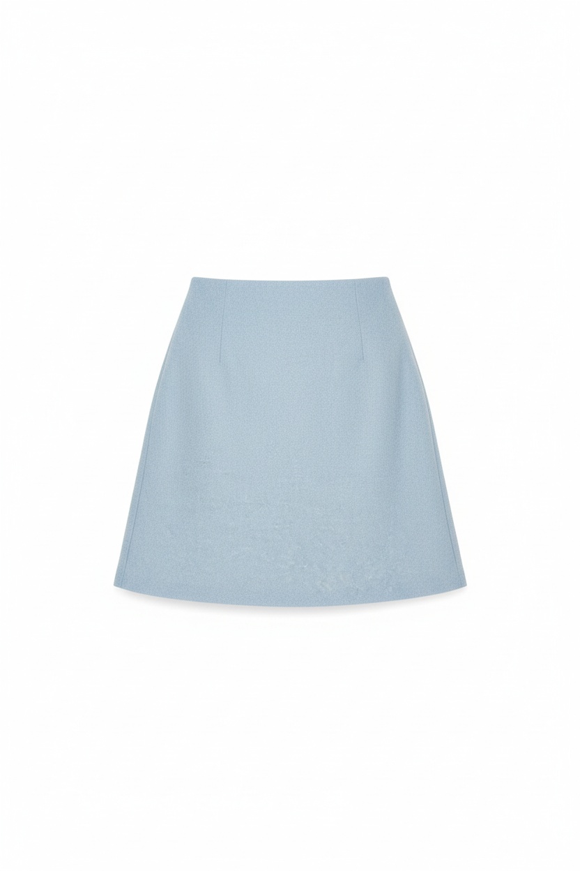 Light Blue A-Line Mini Skirt zdjęcie 1