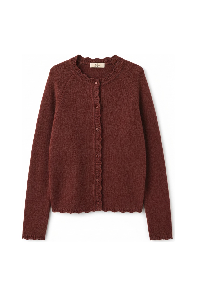 Miękki dzianinowy kardigan zapinany z przodu na guziki zdjęcie 1