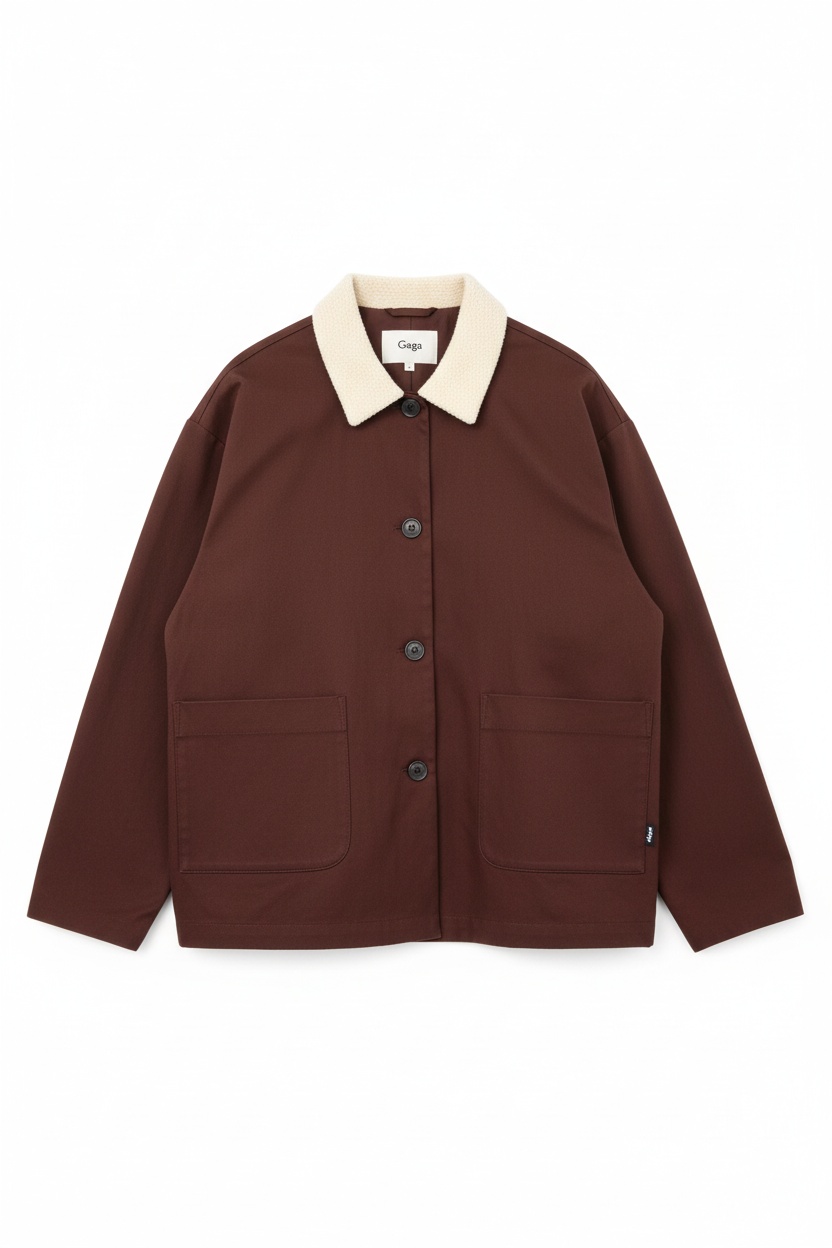 Kurtka z kołnierzykiem i guzikami o luźnym kroju zdjęcie 1