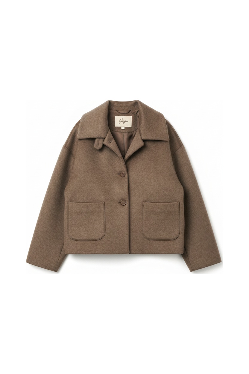 Stylowa krótka kurtka pudełkowa zdjęcie 1