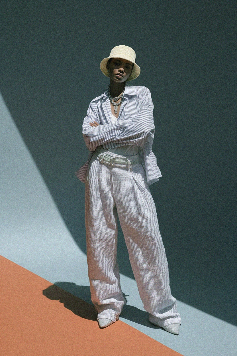 Żółty, prążkowany kapelusz frotte zdjęcie 3