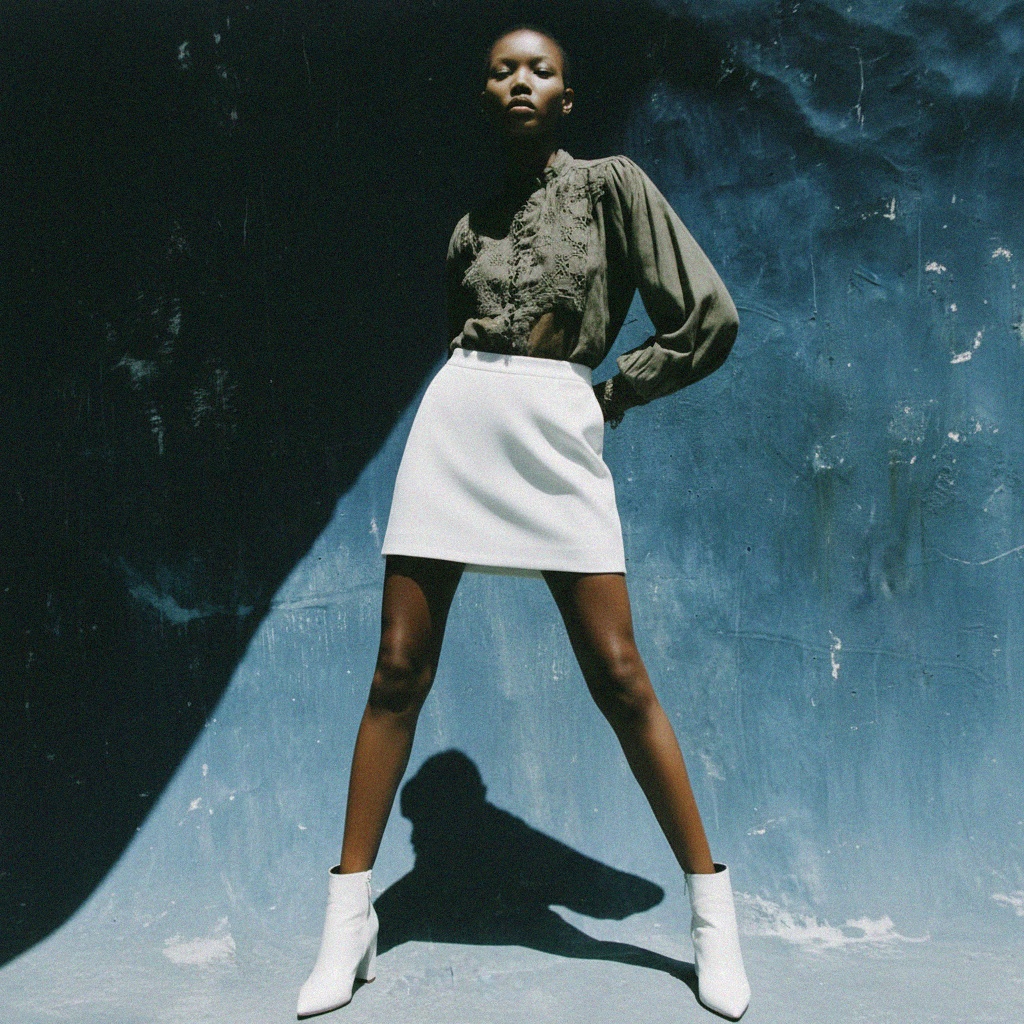 Versatile White Mini Skirt zdjęcie 3