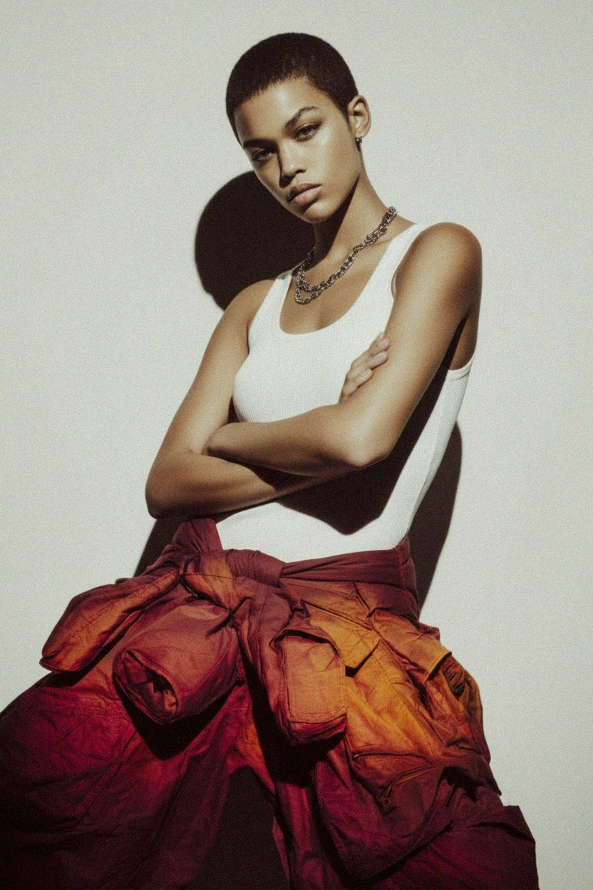 Niezbędny żebrowany top bez rękawów zdjęcie 3