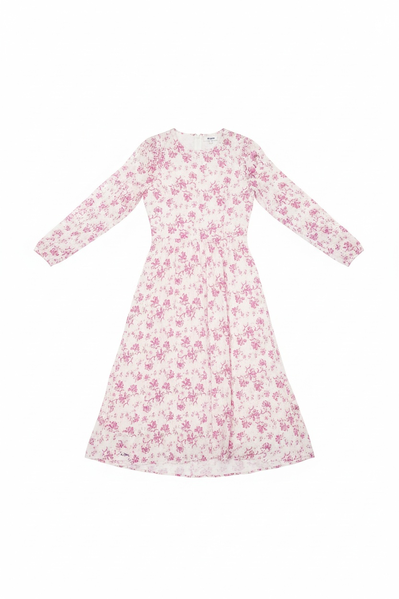 Floral Print Midi Dress with Long Sleeves zdjęcie 1