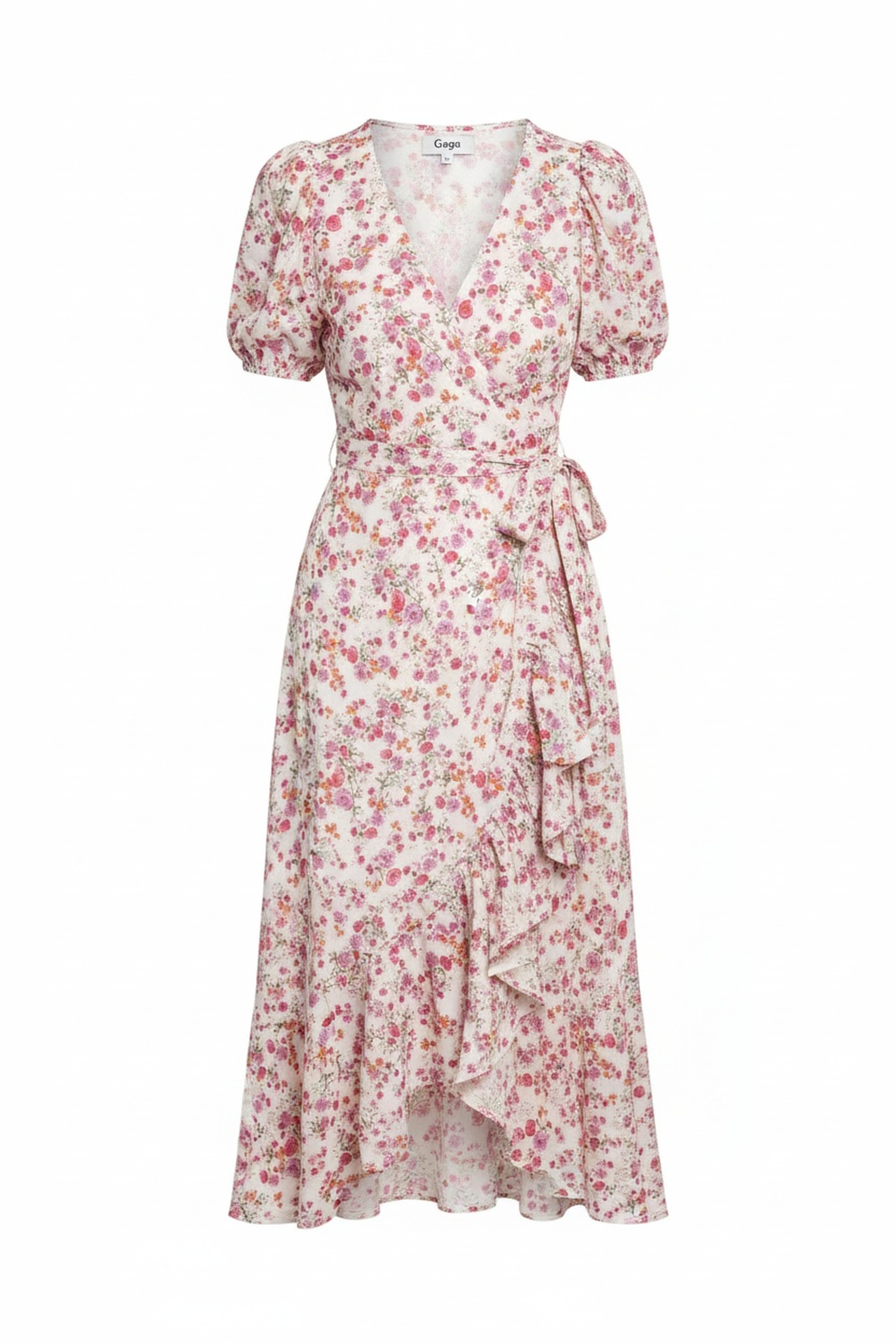 Floral Wrap Midi Dress with Ruffle Detail zdjęcie 1