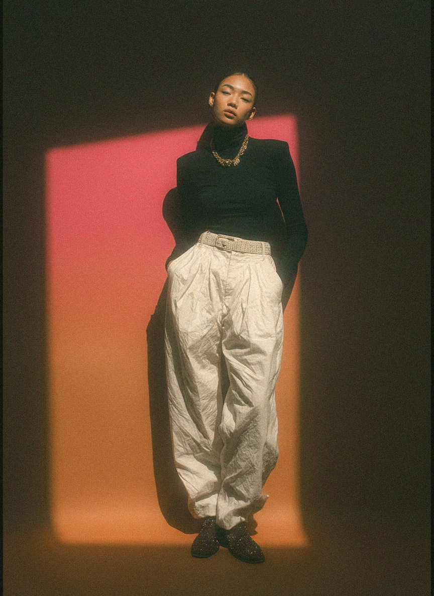 Elegancki czarny dopasowany golf zdjęcie 3