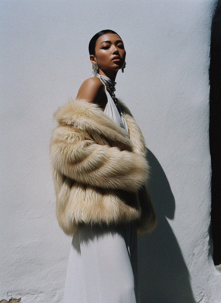 Puszysta, sztuczna kurtka oversize zdjęcie 3