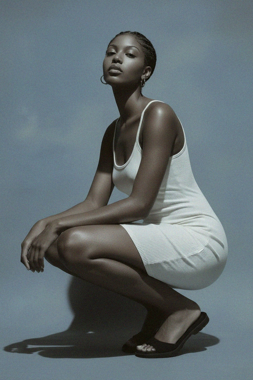 Mini sukienka żebrowana zdjęcie 3