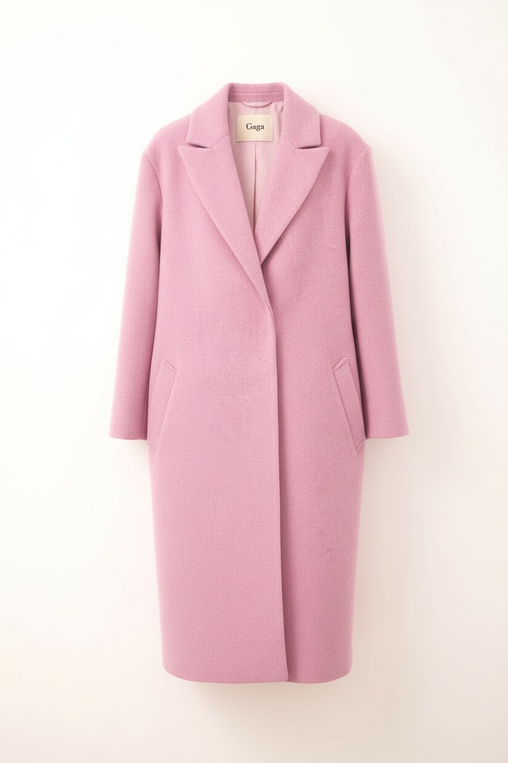Oversized Chic Long Pink Coat zdjęcie 1