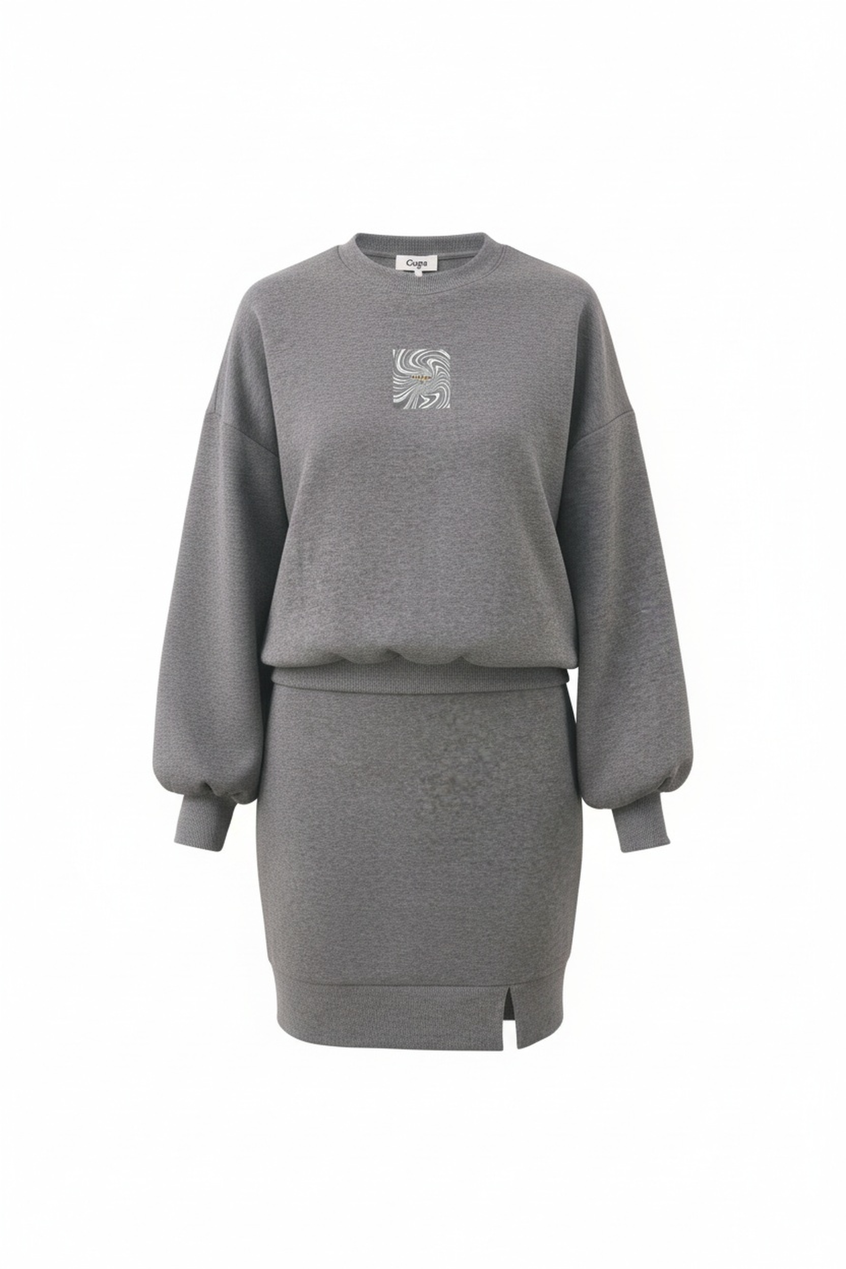 Grey Oversize Sweatshirt & Mini Skirt Co-ord Set zdjęcie 1