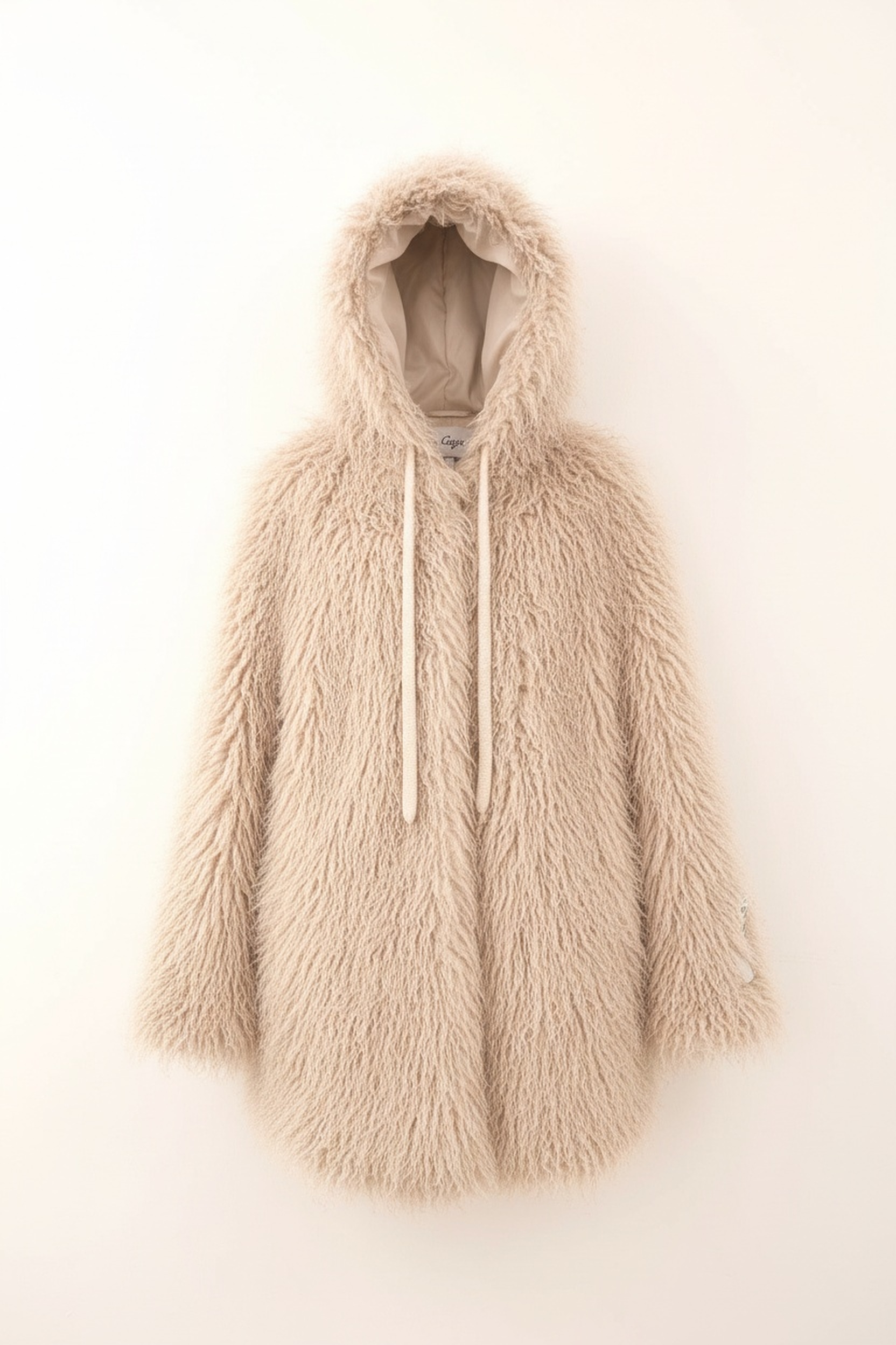 Shaggy Faux Fur Hooded Coat zdjęcie 1