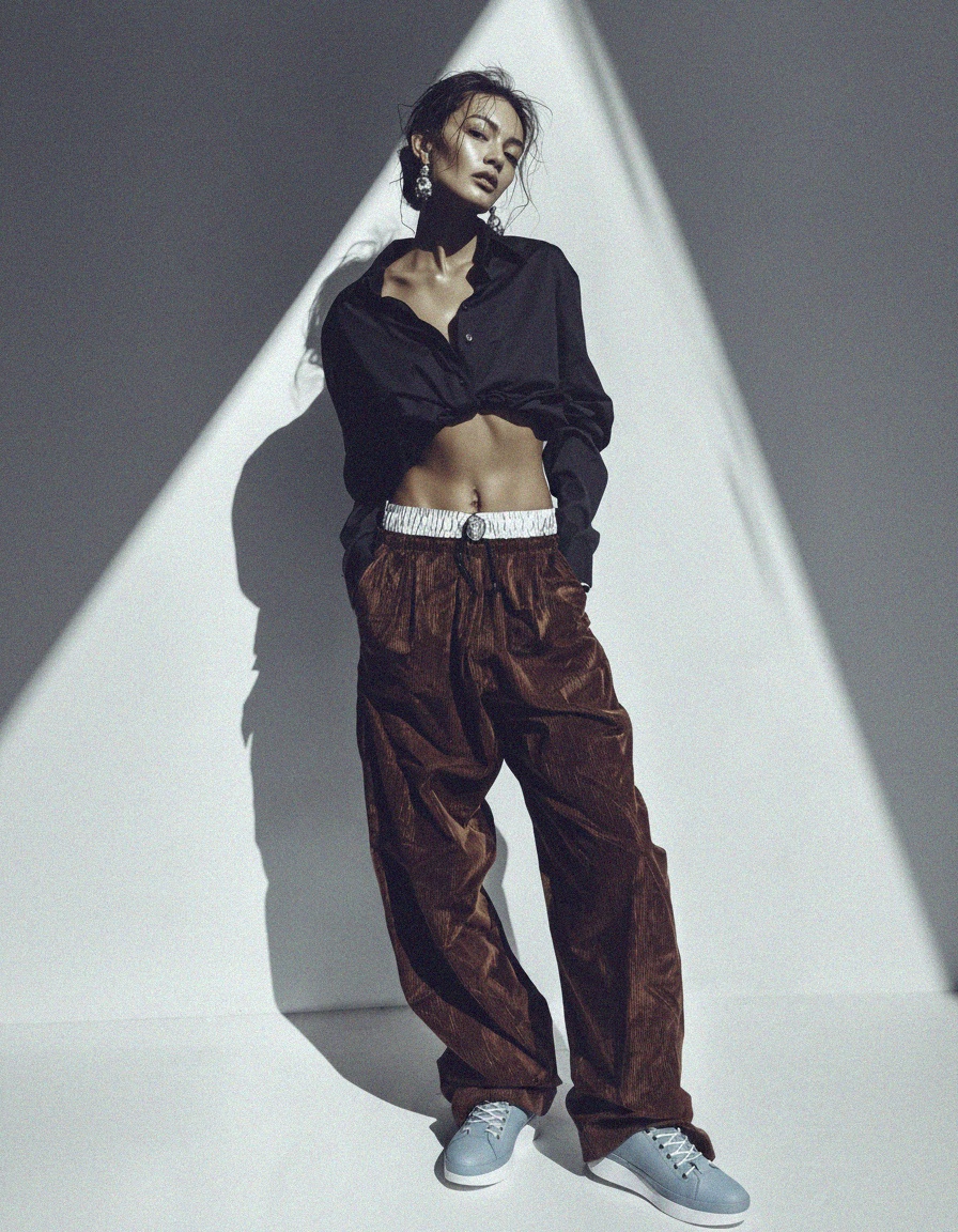 Light Blue Leather Platform Sneakers zdjęcie 3