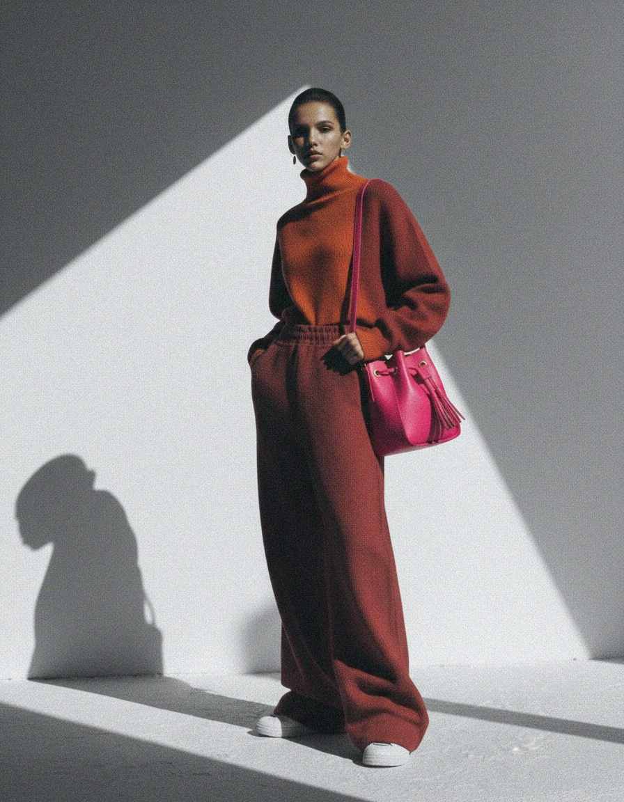 Vibrant Pink Leather Bucket Bag with Tassel Detail zdjęcie 3