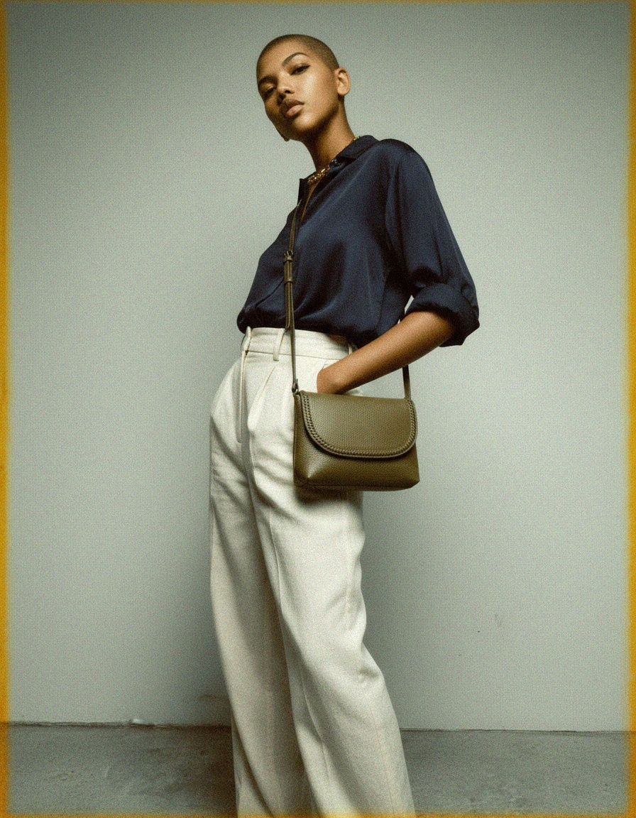 Venezia Olive Green Flap Crossbody Bag zdjęcie 3