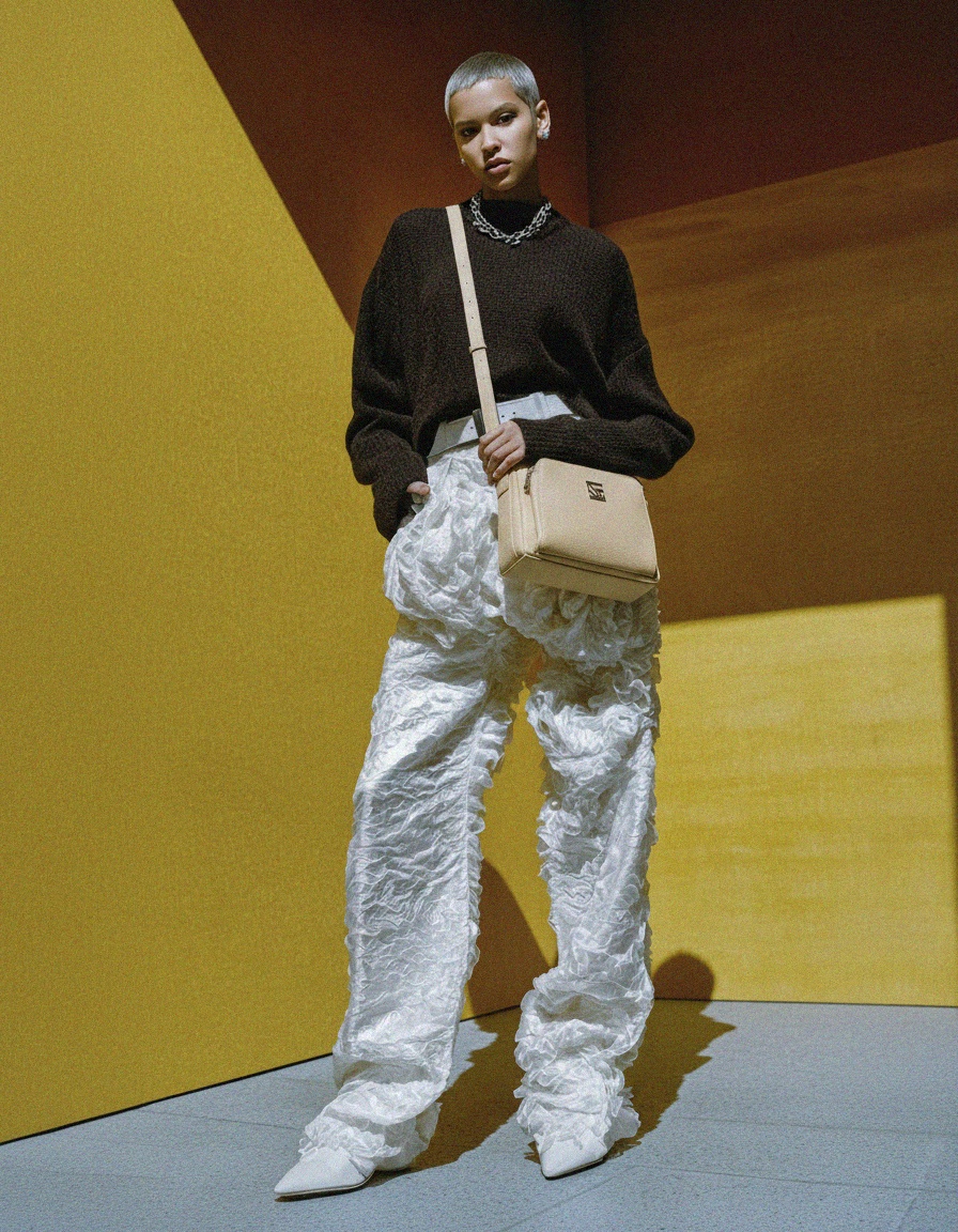 Beige Multi-Pocket Shoulder & Crossbody Bag zdjęcie 3