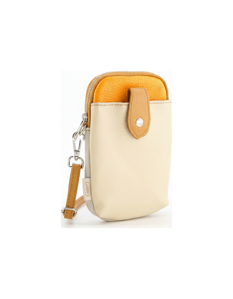 Chic Two-Tone Leather Mini Crossbody Bag zdjęcie 1