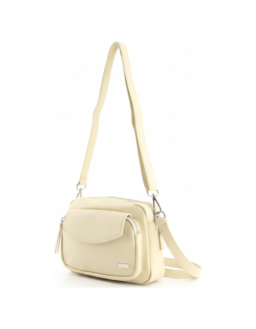Chic Beige Crossbody Bag with Multiple Pockets zdjęcie 1