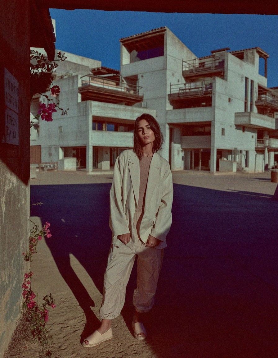 Beige Leather Peep-Toe Espadrille Sandals zdjęcie 3