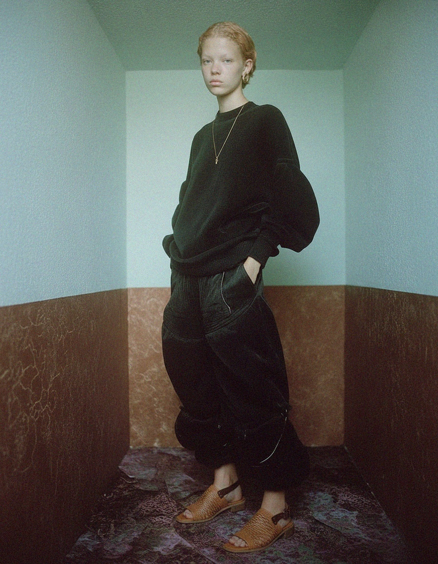 Brown Woven Pattern Ankle Strap Block Heel Sandal zdjęcie 3