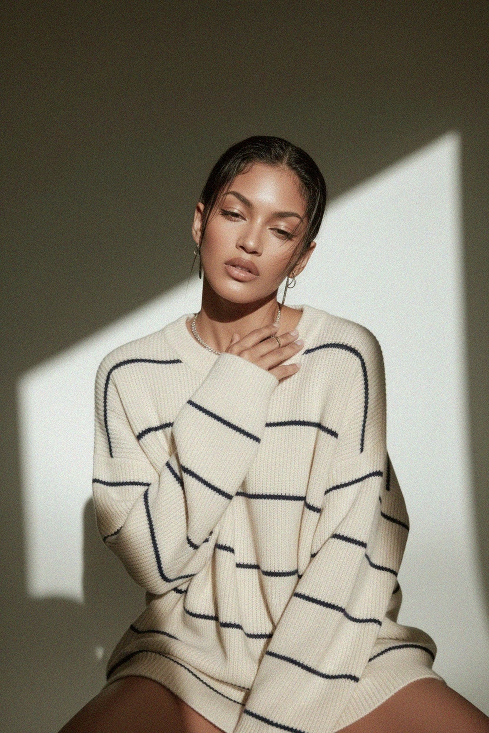 Oversize Striped Knit Sweater zdjęcie 2