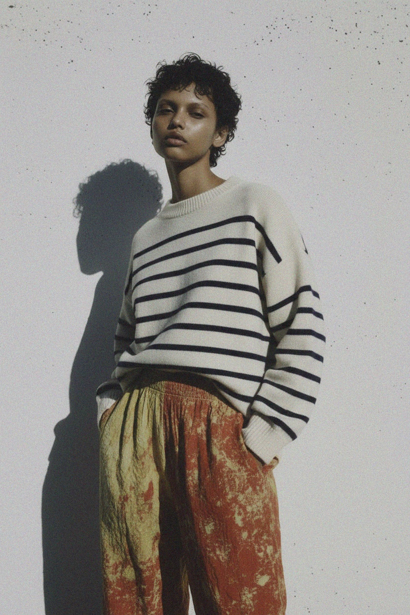 Oversize Striped Knit Sweater zdjęcie 4