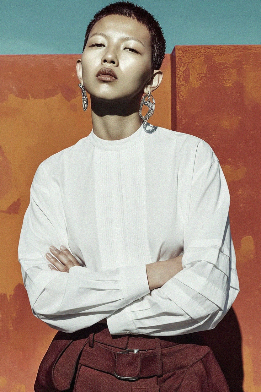 Relaxed Fit Voluminous Sleeve Blouse zdjęcie 4