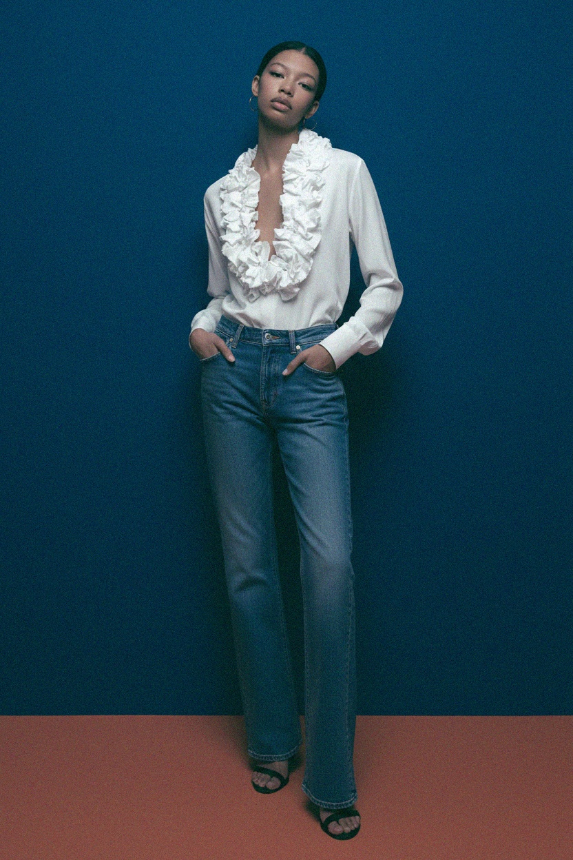 Classic Blue Denim Jeans zdjęcie 4