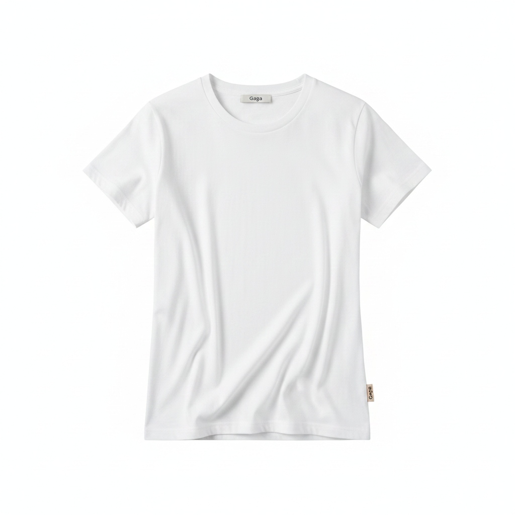 Klasyczny biały T-shirt z okrągłym dekoltem zdjęcie 1