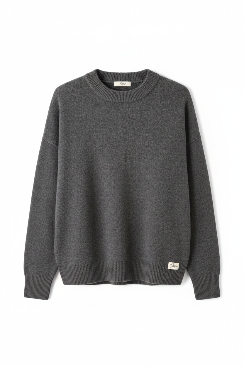 Miękki szary sweter oversize zdjęcie 1