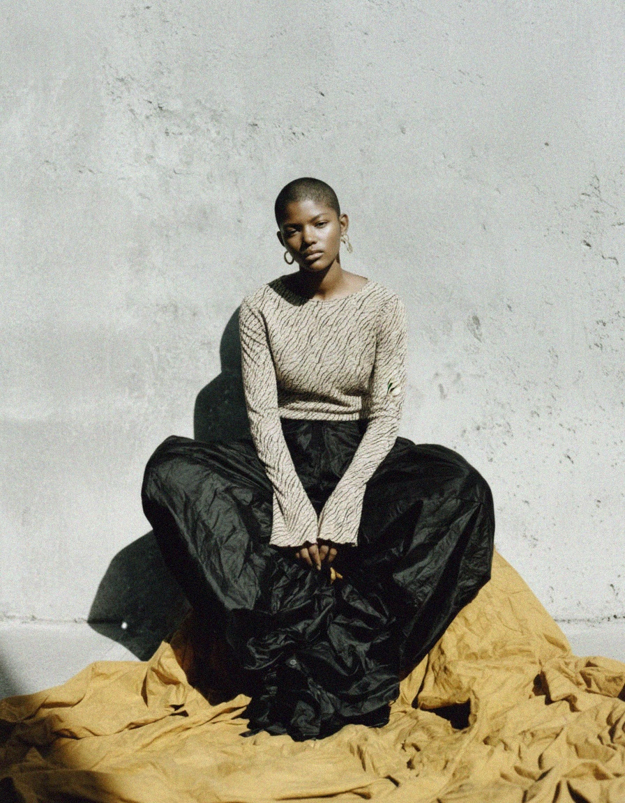 Textured Patterned Long Sleeve Blouse zdjęcie 3