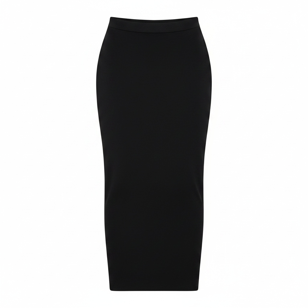 Elegancka, czarna, dopasowana spódnica maxi zdjęcie 1