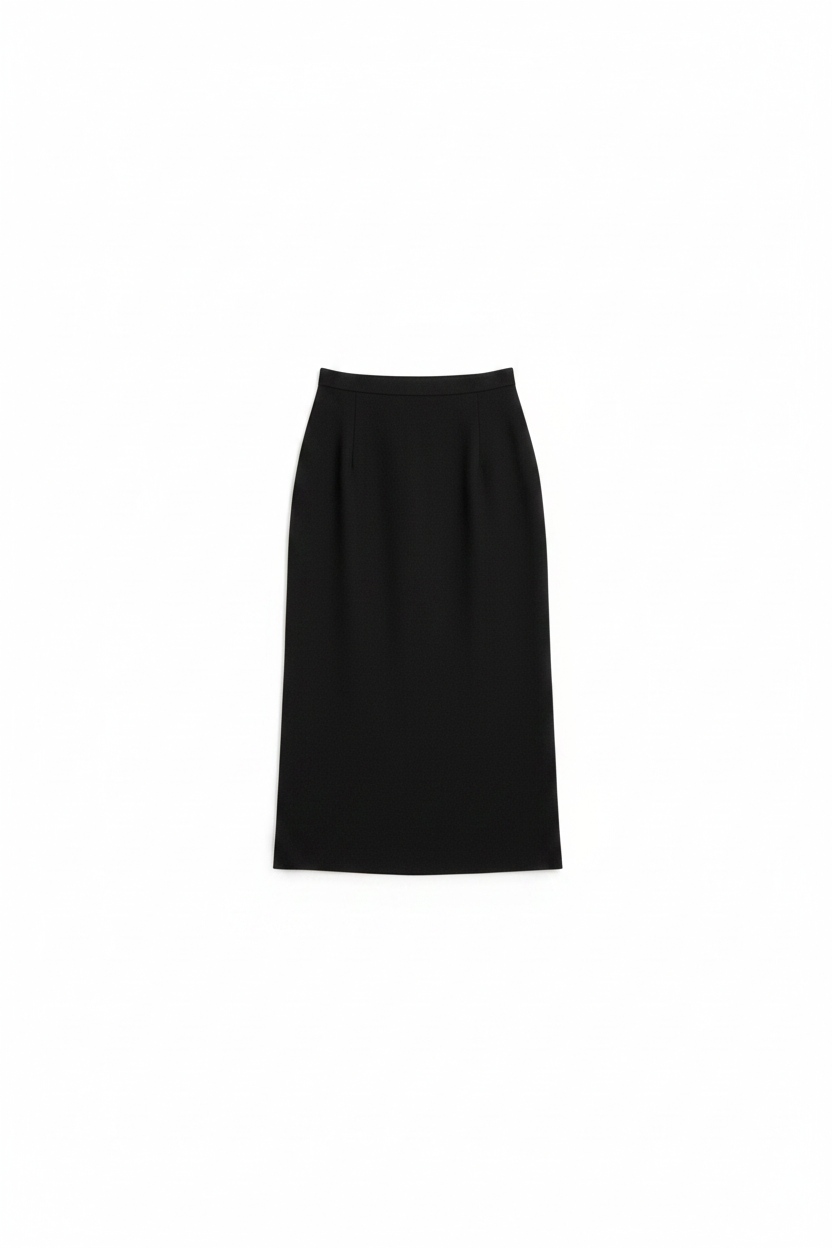 Classic Black Midi Skirt zdjęcie 1