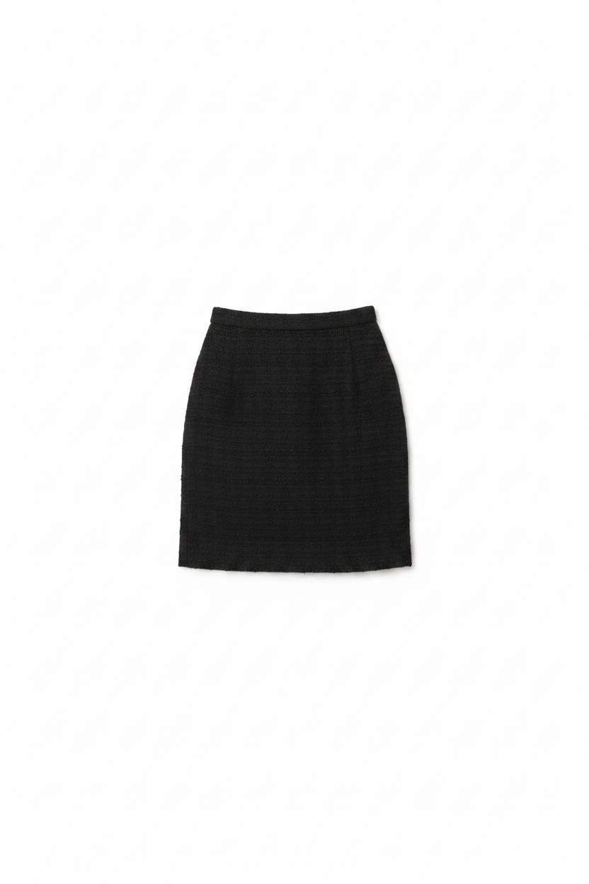 Textured Black Mini Skirt zdjęcie 1