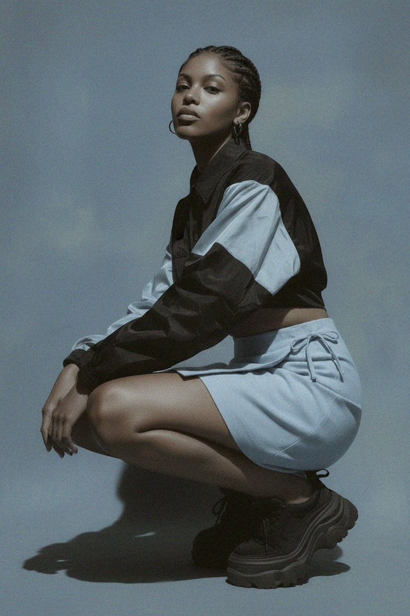 Light Blue Textured Wrap Mini Skirt zdjęcie 2