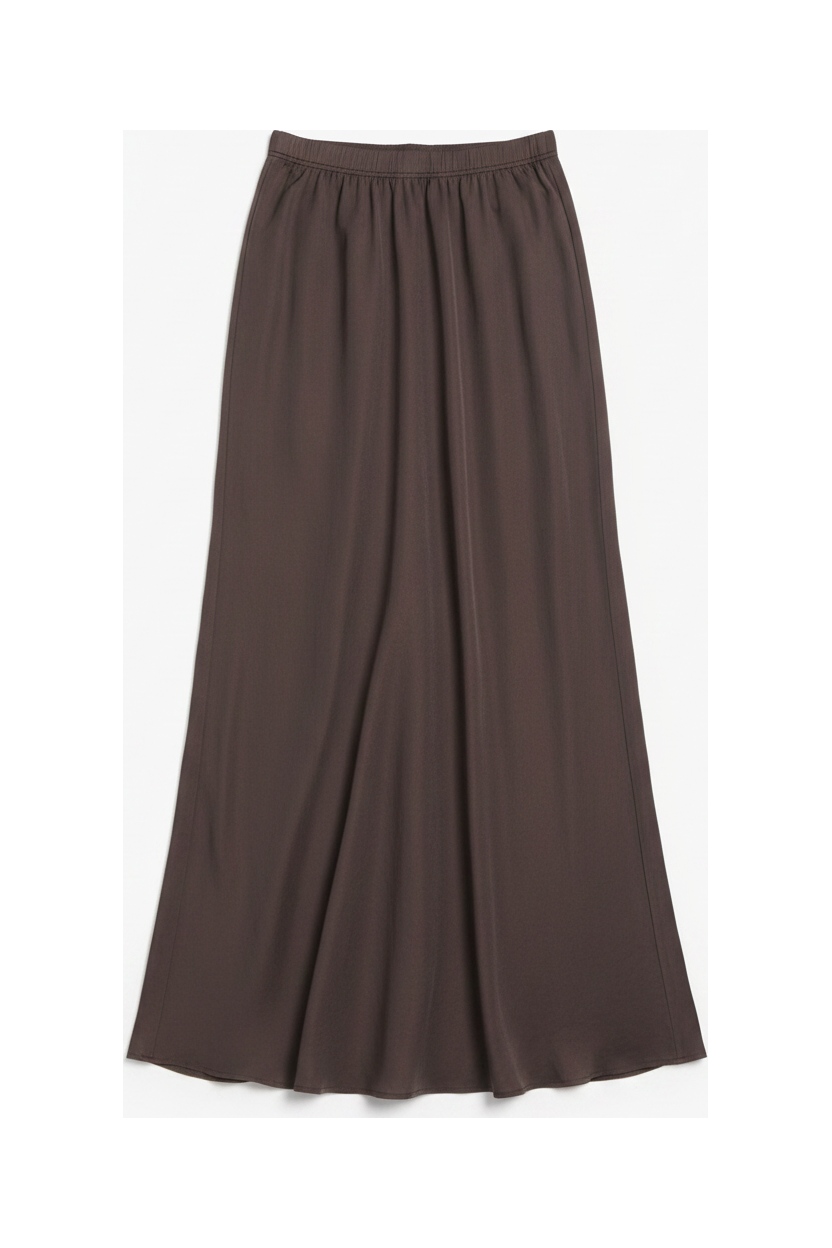 Flowy Brown Maxi Skirt zdjęcie 1