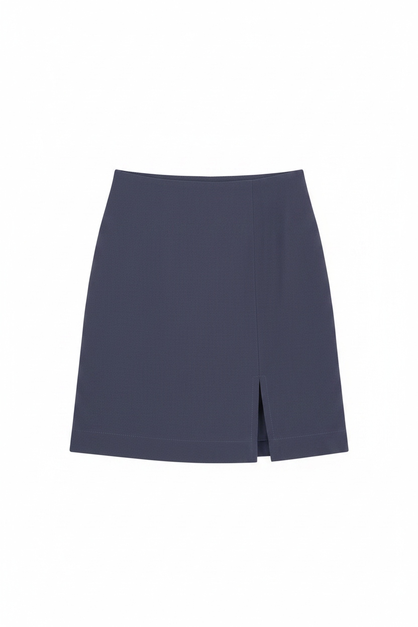 Chic Mini Skirt with Front Slit Detail zdjęcie 1