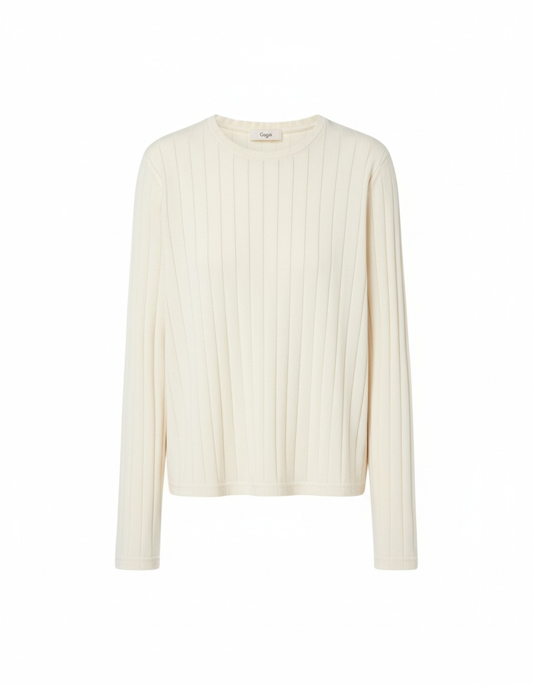 Ribbed Knit Crew Neck Sweater zdjęcie 1