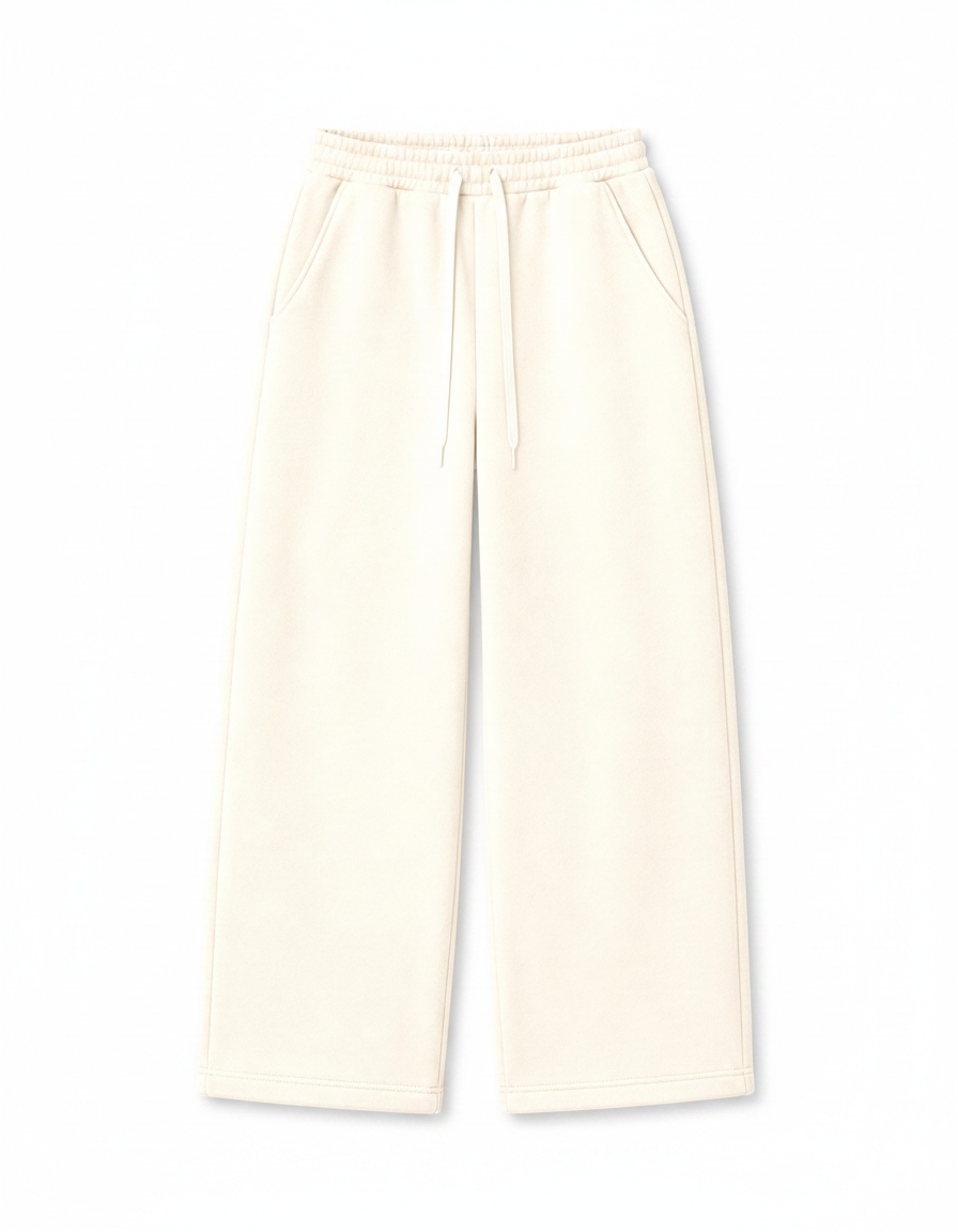 Cropped Wide-Leg Drawstring Lounge Pants zdjęcie 1