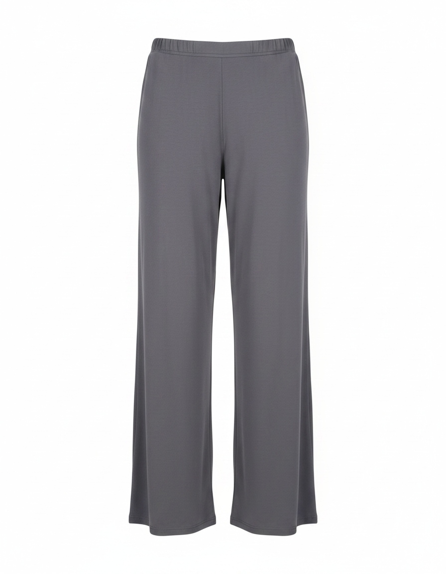 Relaxed Fit Wide-Leg Grey Pants zdjęcie 1