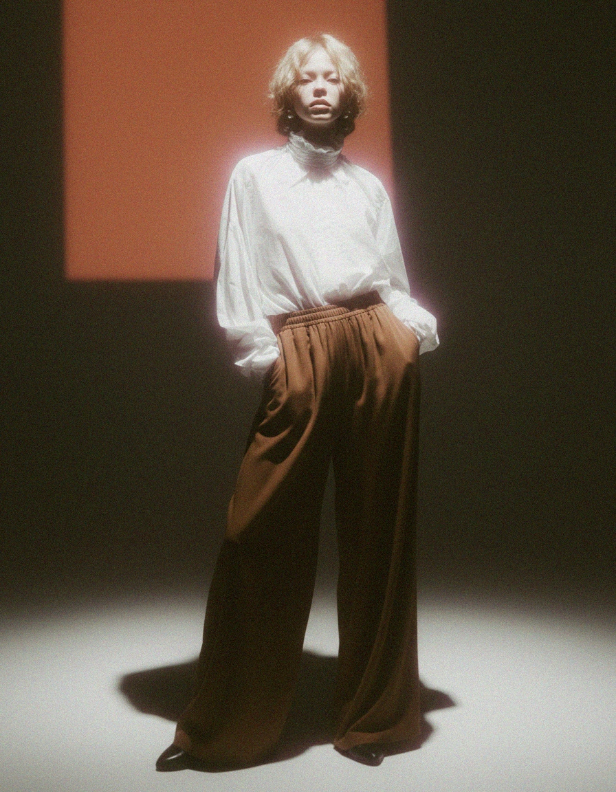 Relaxed Fit Wide-Leg Trousers zdjęcie 2