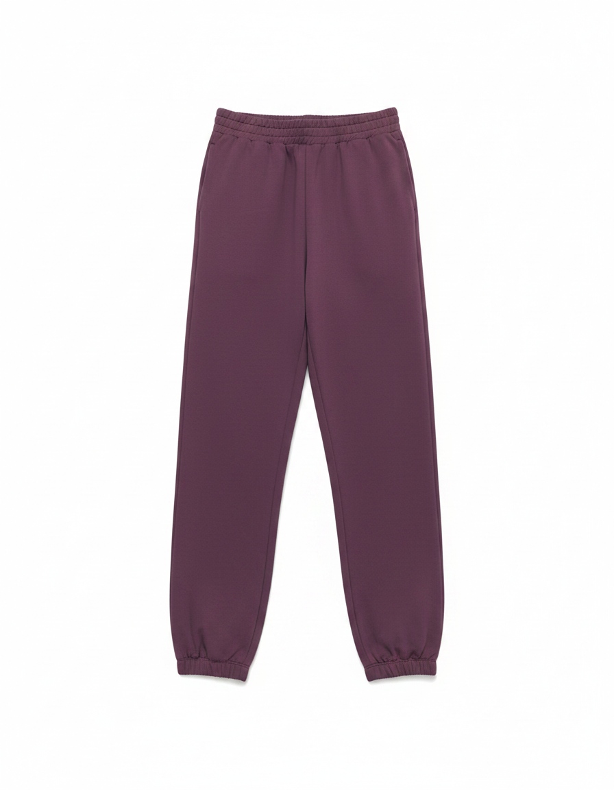 Relaxed Fit Purple Jogger Pants with Cuffed Ankles zdjęcie 1