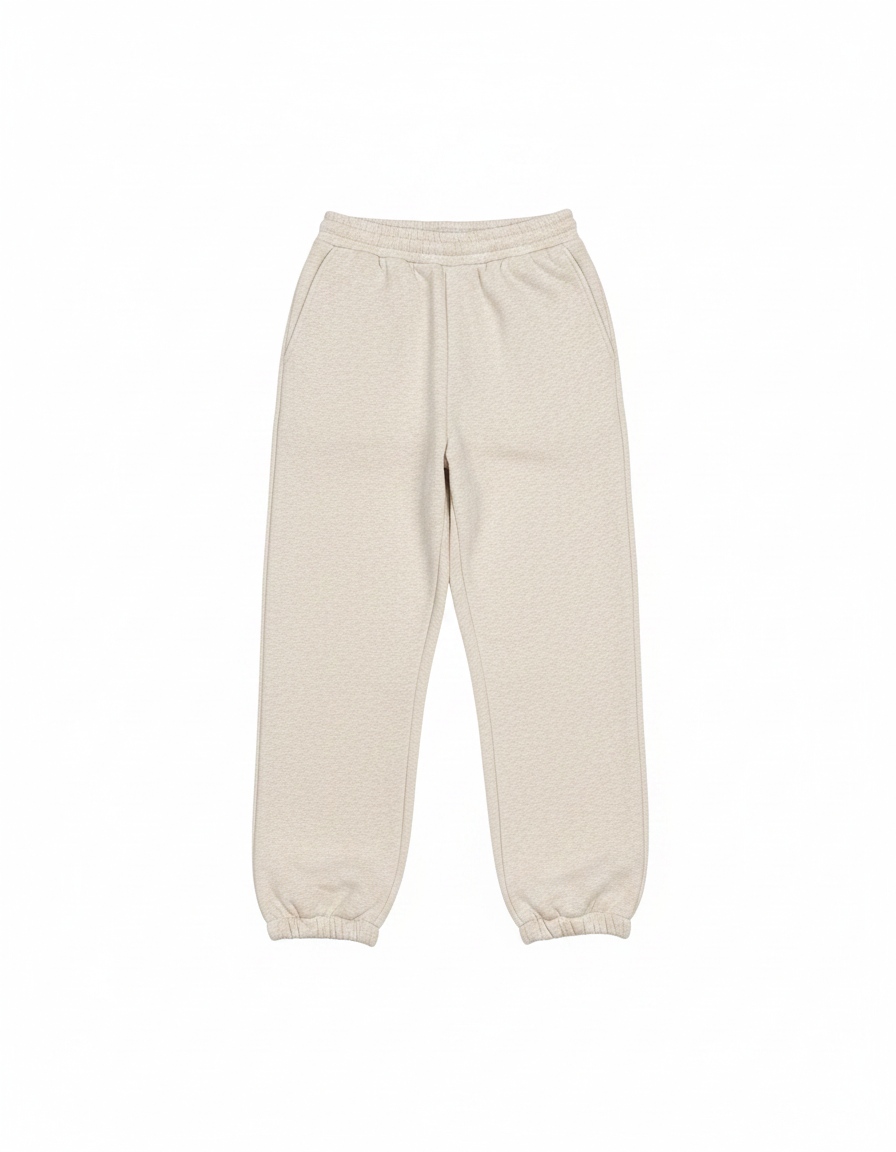 Oversize Beige Fleece Sweatpants zdjęcie 1