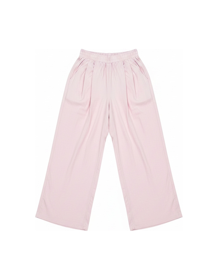 Relaxed Pink Wide-Leg Trousers zdjęcie 1