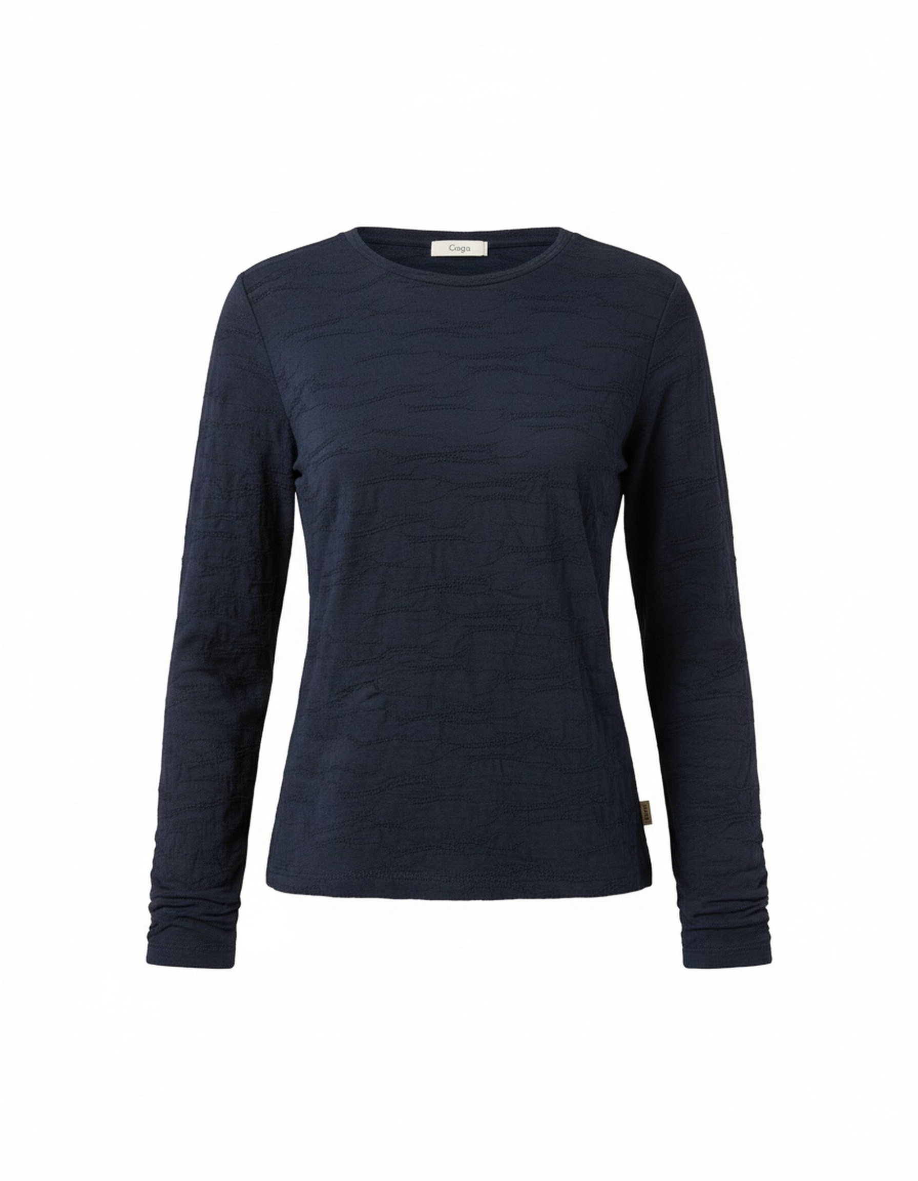 Textured Wave Pattern Long-Sleeve Top zdjęcie 1