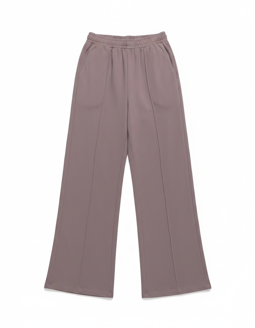 Relaxed Fit Wide Leg Trousers with Elastic Waist zdjęcie 1